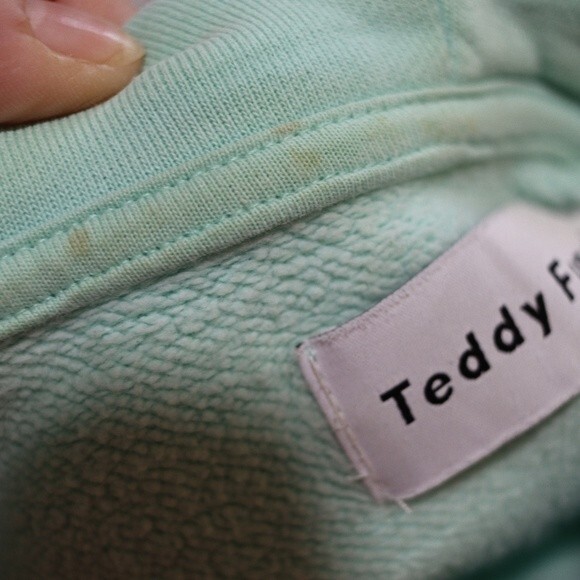 Teddy Fresh Pastel Colorblock Pullover Hoodie Sweatshirt MED 100% Cotton Streetw - Picture 10 of 11